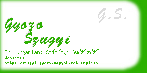 gyozo szugyi business card